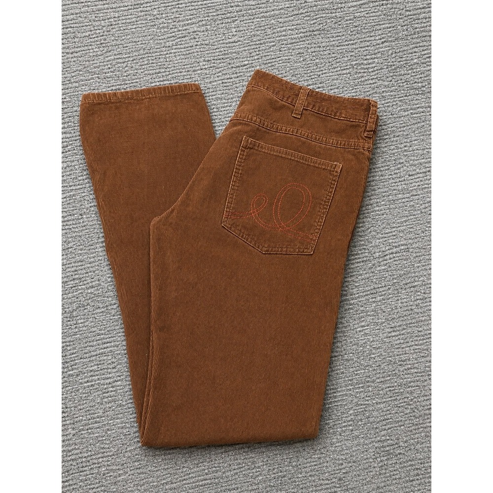 Y2K Paul Frank Brown Corduroy Pants Womens 36 Bootcut Low Rise